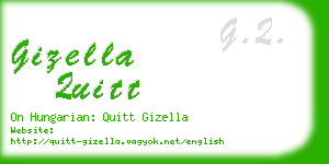 gizella quitt business card